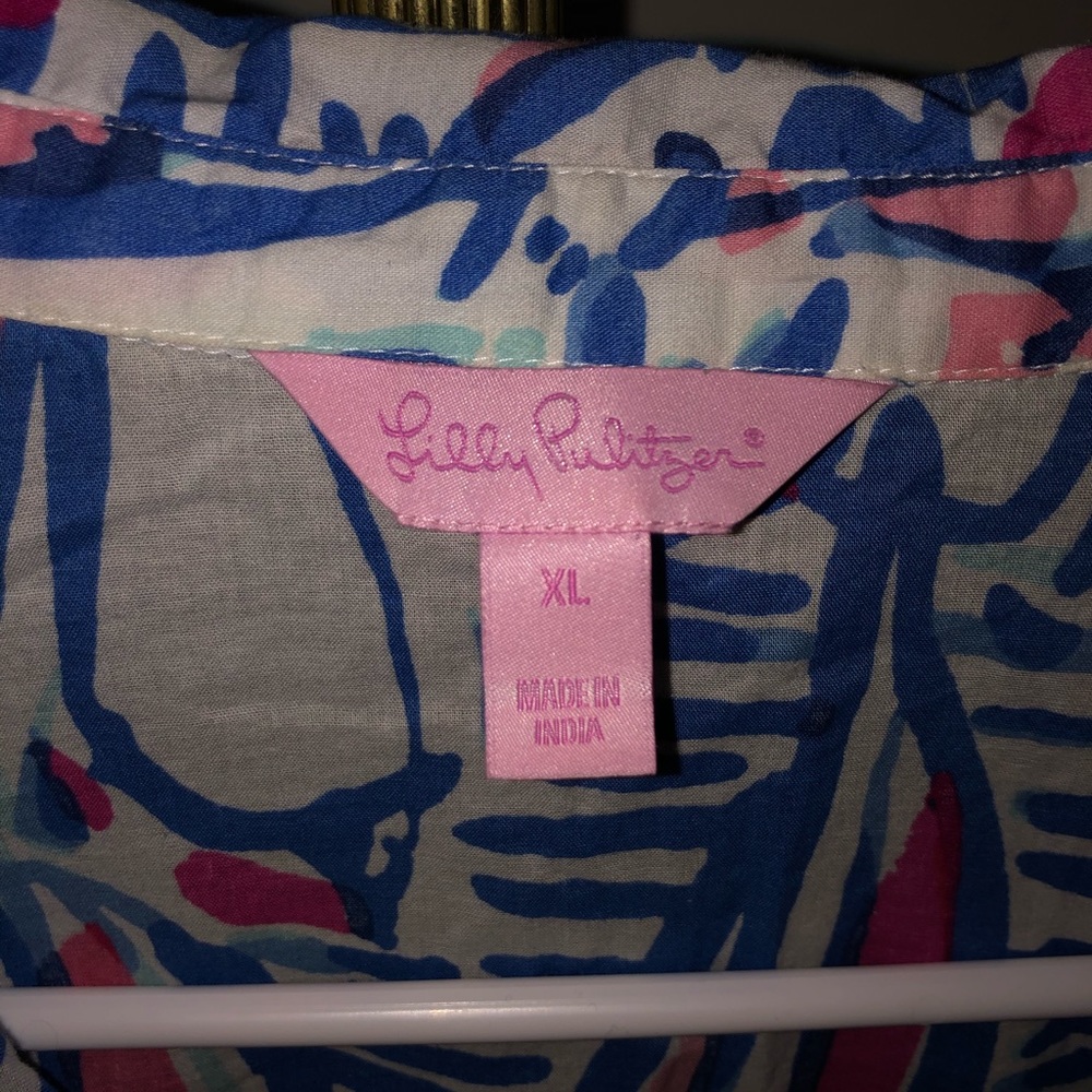 Lily Pulitzer Red,Right,Return Tunic Uec Size Xl - image 2